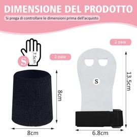 Scettar Gymnastic Bracelets Set, 2 Pairs Handles, Shock Protection for Gymnastics Girls, Falcon Grip Pad for Cross Training for Boys and Girls, with 4 Cuffs for Gym (Pink+Black)