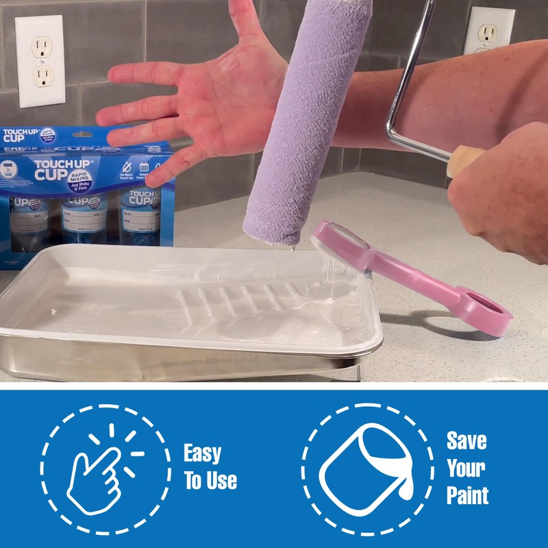 Touch Up Cup Roller Saver Paint Roller Cleaner Tool, House