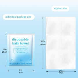 ERHAOG Disposable Bath Towel - Disposable Hand Towel Disposable Wash Cloth Travel Towel Disposable Towels Refreshing Towels for Adults Hiking Kitchen Home (6, 140 x 70 cm)