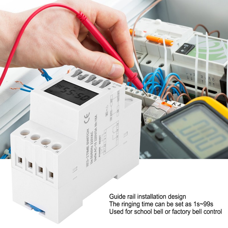 Time Control Switch Guide Rail Type School Factory Ring Bell