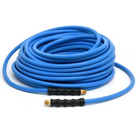 BLUBIRD BB12100 1/2" x 100' Rubber Air Hose, 100% Rubber, Lightest, Strongest, Most Flexible, 300 PSI, 50F to 190F Degrees, Ozone Resistant, High Strength Polyester Braided