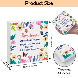 Inspirational Desk Sign Inspirational Gifts for Women Thank You Gift for Colleague Teacher Friend Mentor Thanksgiving Christmas Birthday Gifts for Mom Sister Coworker Wood Box Sign Decor