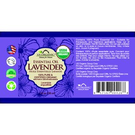 US Organic 100% Pure Lavender Essential Oil, Directly sourced from Bulgaria, USDA Certified Organic, Undiluted, for Diffuser, Humidifier, Massage, Skin, Hair Care, Non GMO, 30 ml 2 Pack