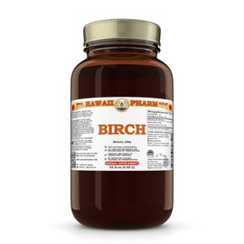 Birch (Betula Alba) Dry Bark Tincture, Made in Hawaii, All Natural, Vegan, Pure Liquid Extract - 32 fl.oz