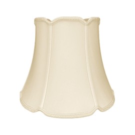 Royal Designs Tapered Drum w V-Notch Top and Bottom Designer Lamp Shade, Eggshell, 9x14x12
