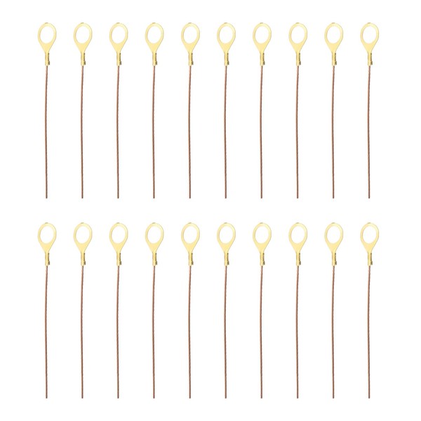 PATIKIL 10 Inch Bare Copper Wire-Copper Grounding Lugs, 20 Pcs