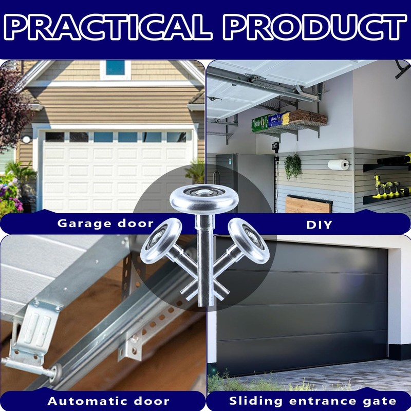 10 Pack 9" Stem Steel Commercial Grade Garage Door Rollers
