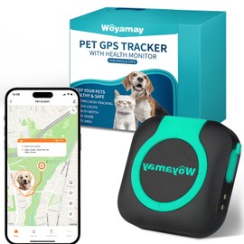 GPS Tracker for Dogs and Cats, Mini Cat & Dog GPS Tracker with Health Monitor and GPS Dog Fence, Waterproof GPS Pet Tracker, Works with Any Collar (Android and iOS Universal)