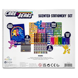 Care Bears Scented Stationery Set | Fun Fruity Writing Supplies for Kids | Personal Journal, Sticky Tab Pad, Gel Pens, Mini Gel Pens & Stickers