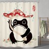 LGhtyro Funny Frog Shower Curtain Bathroom Set 60Wx71H Inches Mushroom