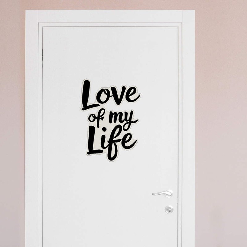 'Love of My Life' Clear Sticker Decal – Waterproof Film