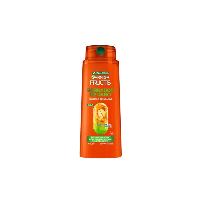 Garnier Fructis Borrador De Daño Shampoo Reparador 650ml