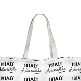 Le Jardin du Lin Printed Shopping Bag, Foldable, Fabric Bag with Two Long Handles, Size: 47 x 42 cm