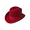 Deluxe Homburg Fedora Hat in Scarlet Red (Small = 21.5")