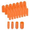 sourcing map sourcing map 40pcs Round Rubber End Caps Protective Caps 2mm 3mm 4mm 6mm Orange Vinyl Cover Screw Thread Protectors Assortment
