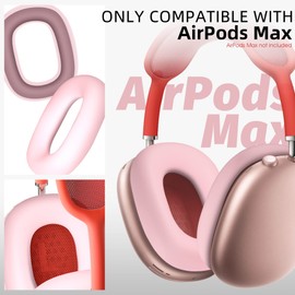 Seltureone Case Compatible for AirPods Max Earpads, Earcup Cover Protector, Silicone Earphone Protective Earpad Cover Accessories for AirPod Max Headphones Ear Pads, Pink