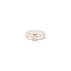 Purelei® Shell Pearl & Square Cubic Zirconia Stone Elastic Ring