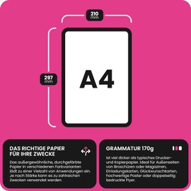 Netuno Sirio Colour Arancio Coloured Card DIN A4 210 x 297 mm 170 g Fine Card Coloured Craft Card A4 Coloured Coloured Card for DIY Projects Business Cards Pack of 20