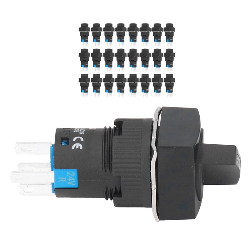 25PCS 16mm Square 5 Pin Knob Select Switch Self Locking