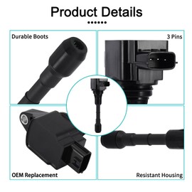 AULINK Set of 6 UF550 C1670 Ignition Coil Pack (2.5L 3.5L V6) For Infiniti EX35 FX35 G25 G35 JX35 M35 M35h Q50 Q70 QX60,Nissan 350Z Maxima Quest Pathfinder Murano Altima Xterra