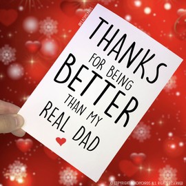 Father's Day Card, Stepdad Cards, Thanks for Being Better Than My Real Dad, Best Stepdad Card, Love Stepdad, Birthday Cards, Christmas PC125