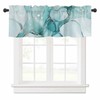 Hokiten Teal Marble Pattern Window Valance Curtains, Window Treatment for