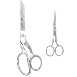 Westcott Forged 8in & 5in Scissors for Fabric and Paper Crafts, 2-Pack, Detail Snips and Heavy Duty Shears, Dressmaker Shears for Sewing, Tailoring, Quilting, Art, Office