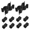 Sosoport 10pcs Durable Double Port Pipe Clamps Easy Install Fastening