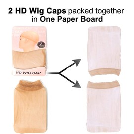 HD Wig Caps for Women Lace Front Wig Stocking Caps for Wigs Nude Wig Cap Stretchy Nylon Transparent Wig Cap Thin Invisible Wig Cap(4 PCS)