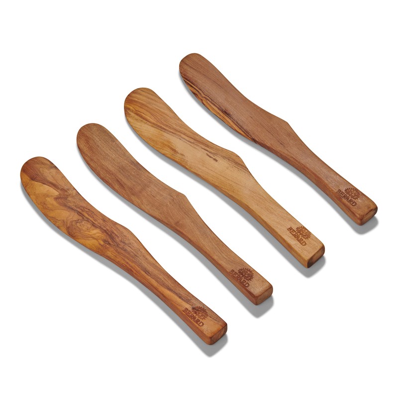 Berard Acero Olive Wood 6 Inch Spreader, Set of 4