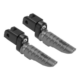 Front Footrests, Motorcycle Aluminium Alloy Foot Pegs Pedal Replacement Part for MV AGUSTA Brutale 800 RR RR SCS Rosso (Grey)