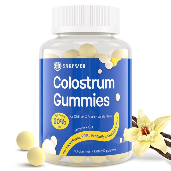 Bovine Colostrum Supplement Gummies - with 60% Highest IgG, Lactoferrin,
