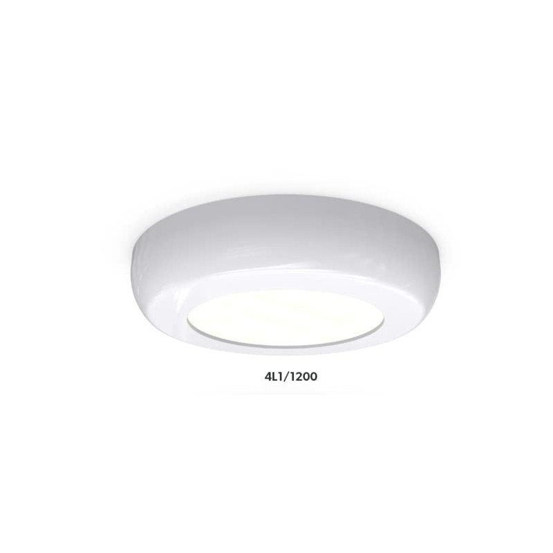4lite Kitchen Circular Cabinet LED Light 2w White Bezel -