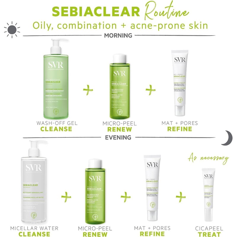 SVR Sebiaclear Mat+Pores Crema Seborreguladora Mate Sebiaclear 40 ml