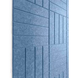 Large Cork Board Alternative - 47"x35" 12 Pack Felt Wall Tiles with Safe Removable Adhesive Tabs, Cork Wall Tiles Cork Board for Home Office Pin Board Tack Board 48 x 36 - Ocean Blue