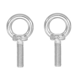 Bebochoi 2 Stück M14 * 50mm 304 Edelstahl Augenschraube Ring-Augenbolzen Runde Ringbolzen, Ring Augenbolzen, Außengewinde-Ringschraube für Rolle des Befestigens und Hängens
