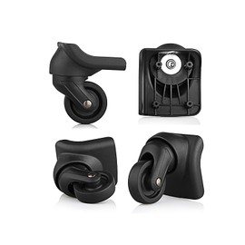 Volein 2 Pairs Suitcase Castors Replacement Wheels for Suitcase Replacement Wheels Swivel Wheels Luggage Wheels with 4 Screw Holes (W044, 4 Pieces)