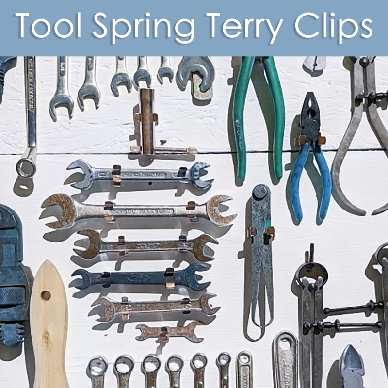 3-H 16Pcs Tool Spring Terry Clips 13/16/ 19/ 25mm Steel