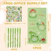 1 Piece of Frog Pattern Note Pad, 6 Pens and