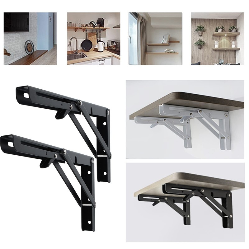Pack of 2 Folding Bracket Folding Shelf Brackets Angle Shelf