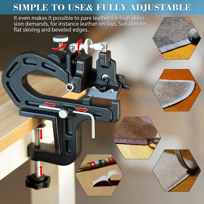 Innetoc Manual Leather Skiver Peeler Splitter Thinning Skiving Machine Leathercraft