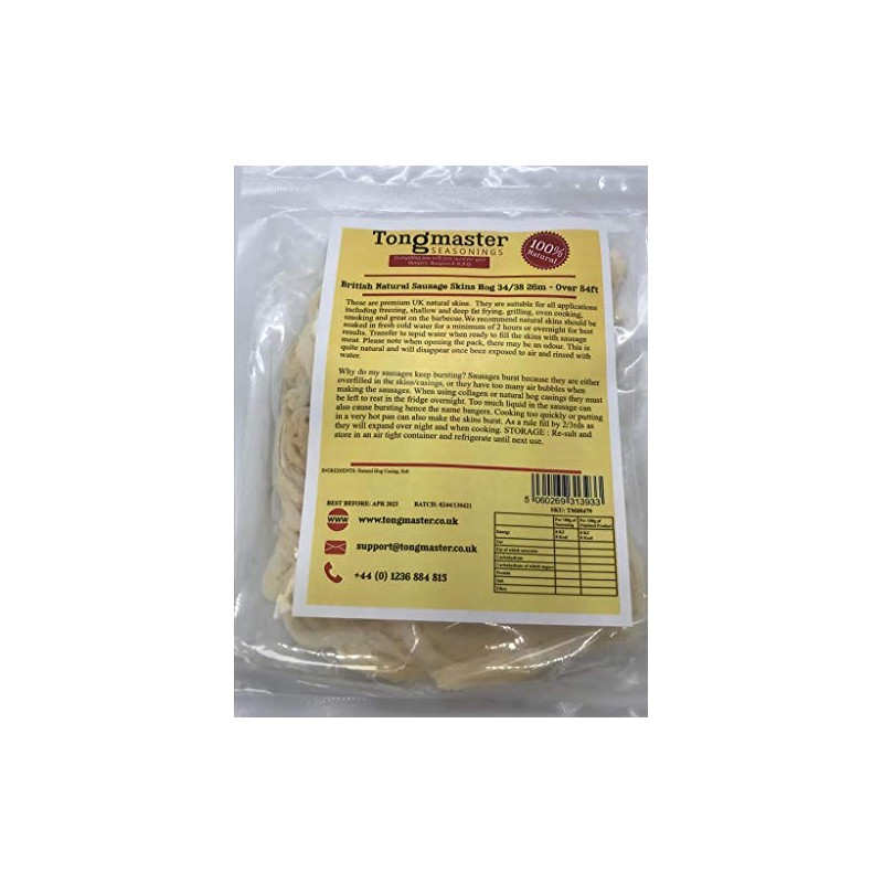 Natural Skins Casings Hog 34/38 26m Over 84ft