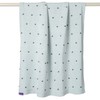 Clevamama Knitted Pom Pom Baby Blanket, Soft Organic Cotton Newborn