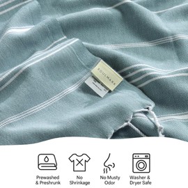 SOULMARK 6-Pack 100% Cotton Turkish Beach Towel - Large 38"x71" Sand Free Quick Dry Beach Blanket, Lightweight, Ultra Absorbent, Perfect for The Beach, Gym, Spa, Travel - Made in Green (Sage Green)