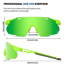 BLBAN Cycling Sunglasses for Men Women, Mountain Bike Sports Sunglasses for Bicycle Riding Motorcycle TR90 Unbreakable Frame