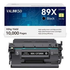 Valinkso Valinkso CF289X 89X Black Toner Cartridge (with Chip) Compatible Replacement for HP 89X CF289X 89A CF289A Work for Enterprise M507n M507dn M507x M507dng MFP M528dn M528f M528c M528z M507 M528 Printer