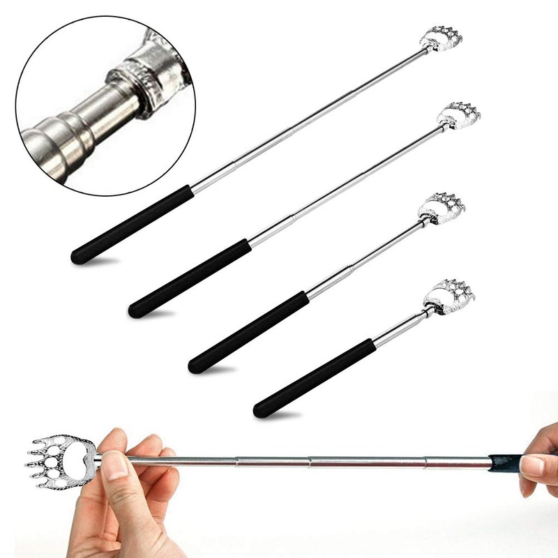 Vankcp 6Pack Telescopic Back Scratcher Set, Manual Extendable Black Bear