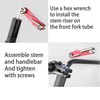 MAKELEN Bike Hidden Stem Riser Fork Stem Extender 55mm