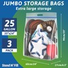 Extra Large 25 Gallon Storage Bags - 35” x 24”