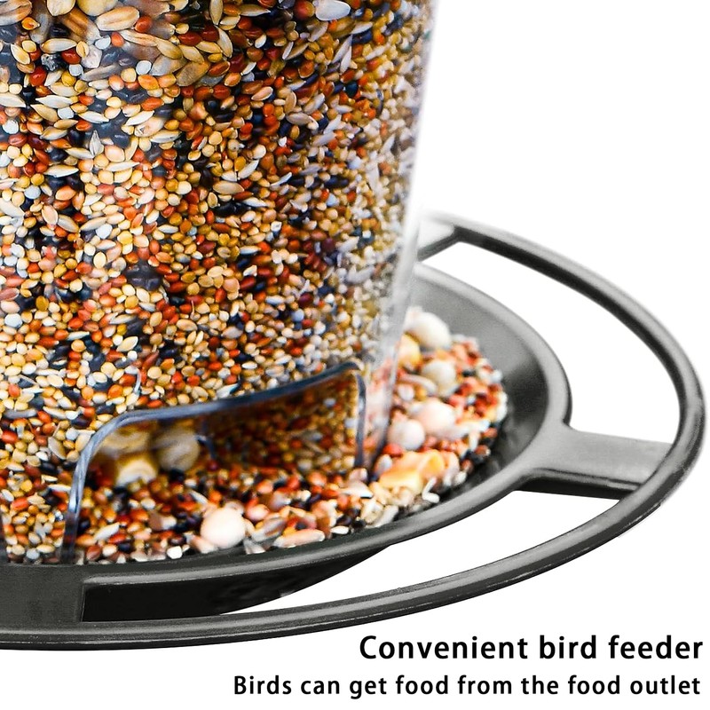 TOOSOAR Bird Feeder Weatherproof Hanging Bird Feeder with Covered Bird